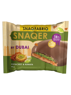 Печенье Snaq Fabriq глазированное фисташка с хрустящим тестом и карамелью, 45г