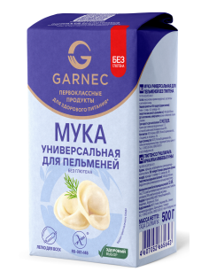 Мука Garnec универсальная для пельменей без глютена, 500г