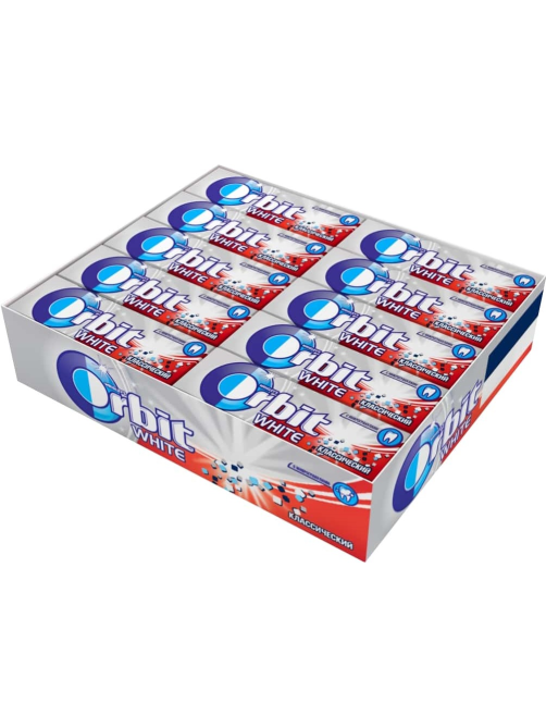Жевательная резинка Orbit White классический без сахара, 13.6г