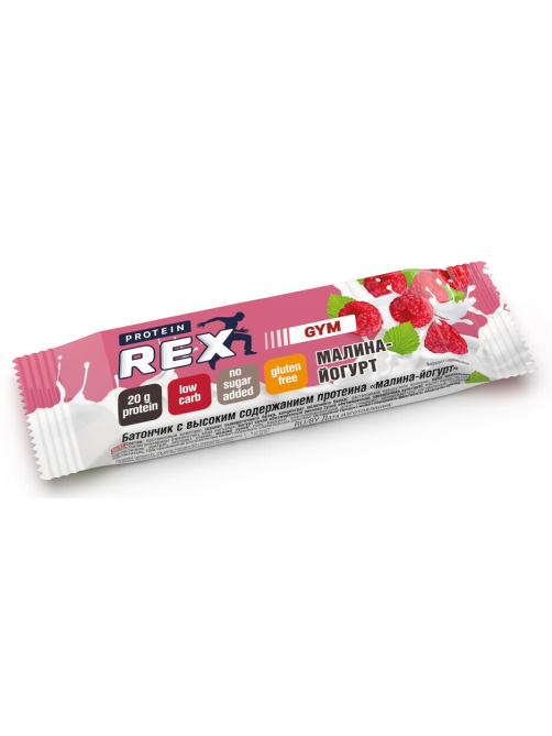 Батончик протеиновый ProteinRex Малина-йогурт без сахара, 60г x 15 шт