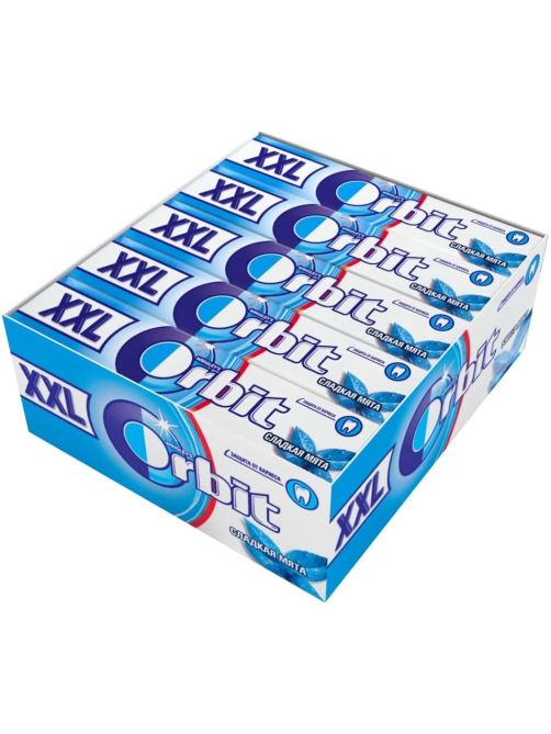 Жевательная резинка Orbit XXL сладкая мята, 20.4г x 20 шт
