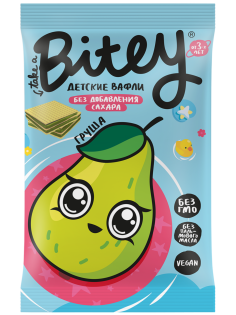 Вафли детские Take a Bitey Груша и брокколи без сахара с 3 лет, 35г