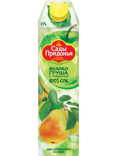 Сок Сады Придонья яблоко и груша с мякотью, 1л