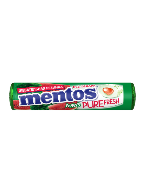 Жевательная резинка Mentos Pure Fresh вкус Арбуз, 15.5г x 24 шт