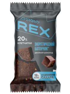 Батончик ProteinRex двойной шоколад без сахара, 50г