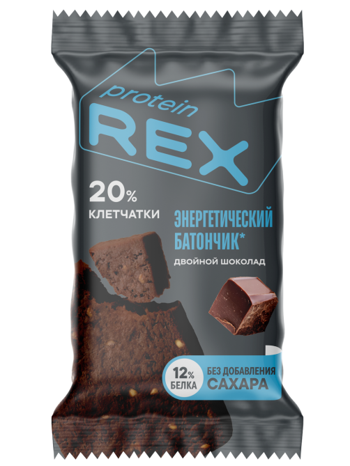 Батончик ProteinRex двойной шоколад без сахара, 50г