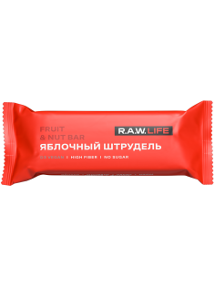 Батончик R.A.W. LIFE Яблочный штрудель без сахара без глютена, 47г