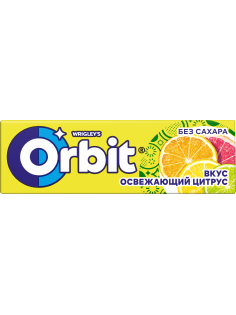 Жевательная резинка Orbit Освежающий цитрус без сахара, 13.6г