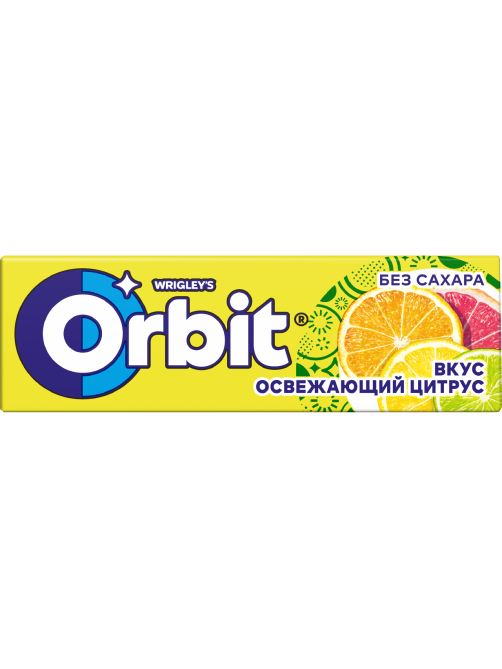 Жевательная резинка Orbit Освежающий цитрус без сахара, 13.6г