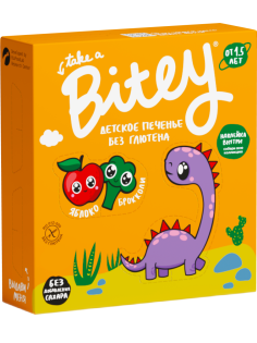 Печенье детское Take a Bitey Брокколи без глютена с 18 месяцев, 125г