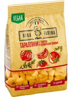 Тараллини Nina Farina с томатом и ароматными травами, 180г