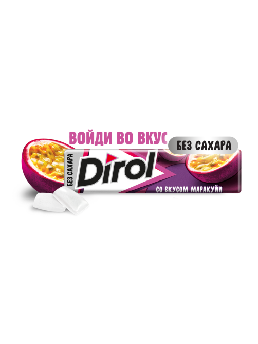 Жевательная резинка Dirol Маракуйя без сахара, 13.6г x 30 шт