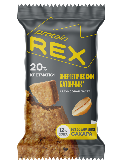 Батончик ProteinRex арахисовая паста и соль без сахара, 50г