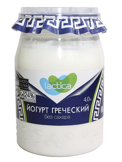 Йогурт Lactica Греческий натуральный 4%, 190г