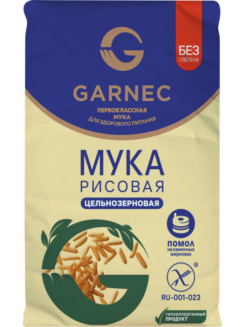 Мука Garnec рисовая без глютена, 500г