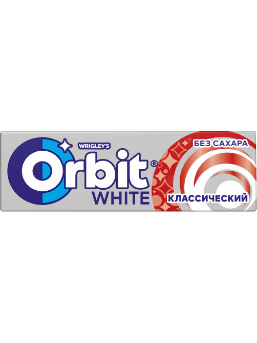 Жевательная резинка Orbit White классический без сахара, 13.6г