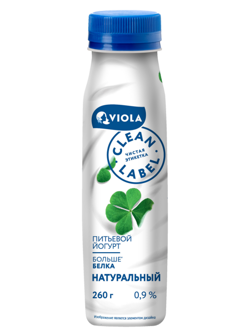Йогурт питьевой Viola натуральный 0.9%, 260г
