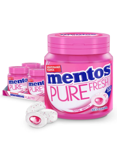 Жевательная резинка Mentos Pure Fresh Тутти Фрутти, 100г x 4 шт