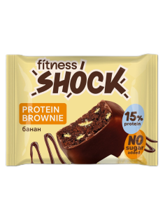 Пирожное протеиновое Fitnes Shock Брауни банан, 50г