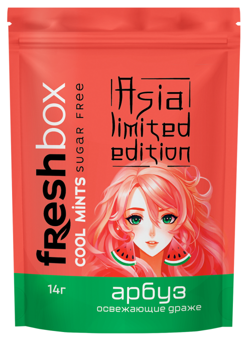 Драже FreshBox Asia Limited Edition арбуз, 14г