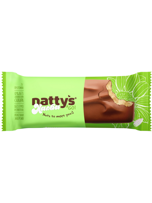Батончик шоколадный Nattys&Go Sunny Халва, 45г