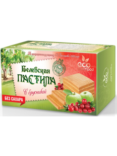 Пастила EcoFood Белевская в ассортименте без сахара, 100г