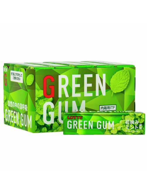 Жевательная резинка Lotte Green, 26г x 15 шт