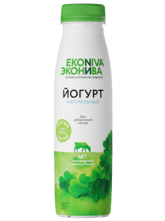Йогурт питьевой Эконива натуральный 2.8%, 300г
