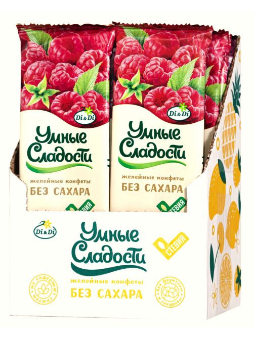 Конфеты Умные сладости желейные Малина без сахара без глютена, 90г