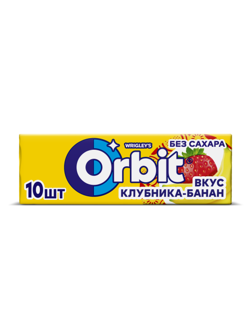 Жевательная резинка Orbit Клубника и банан (13.6г х 10шт), 136г