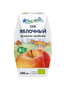 Сок детский Fleur Alpine Яблоко с 8 месяцев, 200мл
