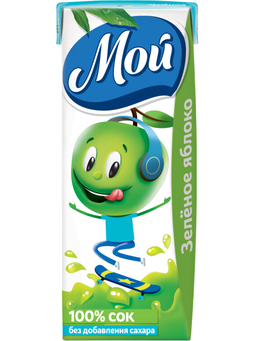 Сок Мой яблочный из зеленых яблок, 200мл