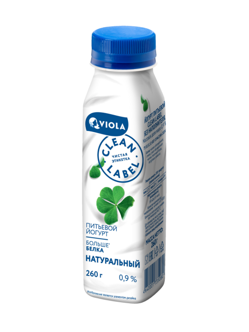 Йогурт питьевой Viola натуральный 0.9%, 260г