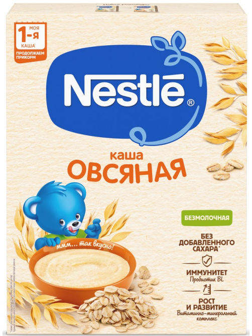 Каша безмолочная детская Nestle Овсяная с 5 месяцев, 200г