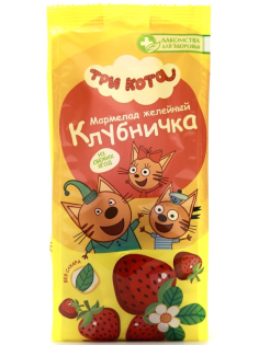 Мармелад Лакомства для здоровья Три Кота Клубника без сахара, 105г