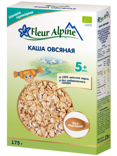 Каша безмолочная детская Fleur Alpine Овсяная с 5 месяцев, 175г