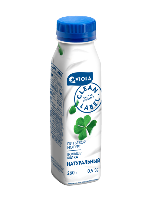 Йогурт питьевой Viola натуральный 0.9%, 260г