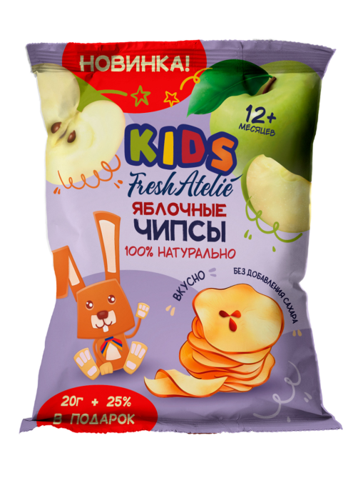 Чипсы фруктовые детские Fresh Atelie Яблоко с 12 месяцев, 25г