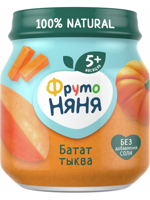 Пюре детское ФрутоНяня батат и тыква, 110г