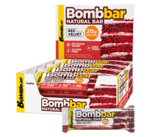 Батончик Bombbar Красный бархат, 60г x 20 шт