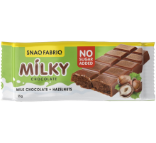 Шоколад Snaq Fabriq Milky молочный с шоколадно-ореховой пастой без сахара, 55г