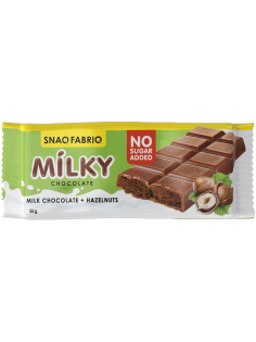Шоколад Snaq Fabriq Milky молочный с шоколадно-ореховой пастой без сахара, 55г