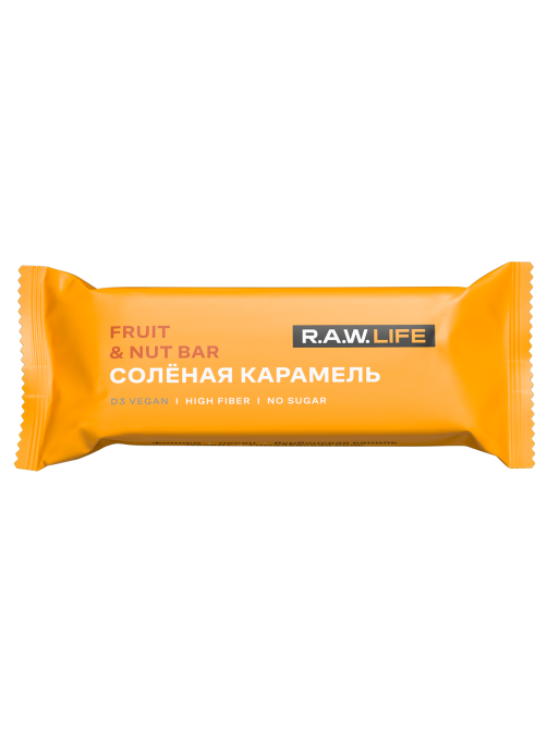 Батончик R.A.W. LIFE орехово-фруктовый Соленая карамель, 47г x 15 шт