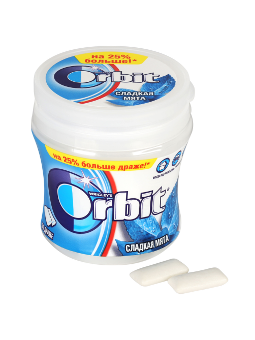 Жевательная резинка Orbit Сладкая мята без сахара, 68г x 6 шт