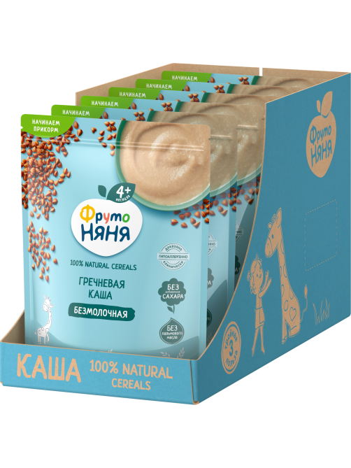 Каша детская гречневая ФрутоНяня безмолочная, 190г