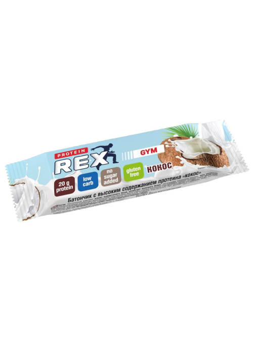 Батончик протеиновый ProteinRex Кокос без сахара, 60г x 15 шт