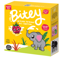 Печенье детское Take a Bitey Сливочная малина без глютена с 18 месяцев, 125г