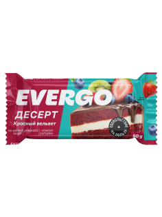 Десерт протеиновый Evergo Красный вельвет, 50г