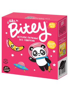 Печенье детское Take a Bitey Банан без глютена с 18 месяцев, 125г
