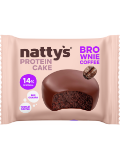 Пирожное протеиновое Nattys Pro Brownie Coffee, 50г